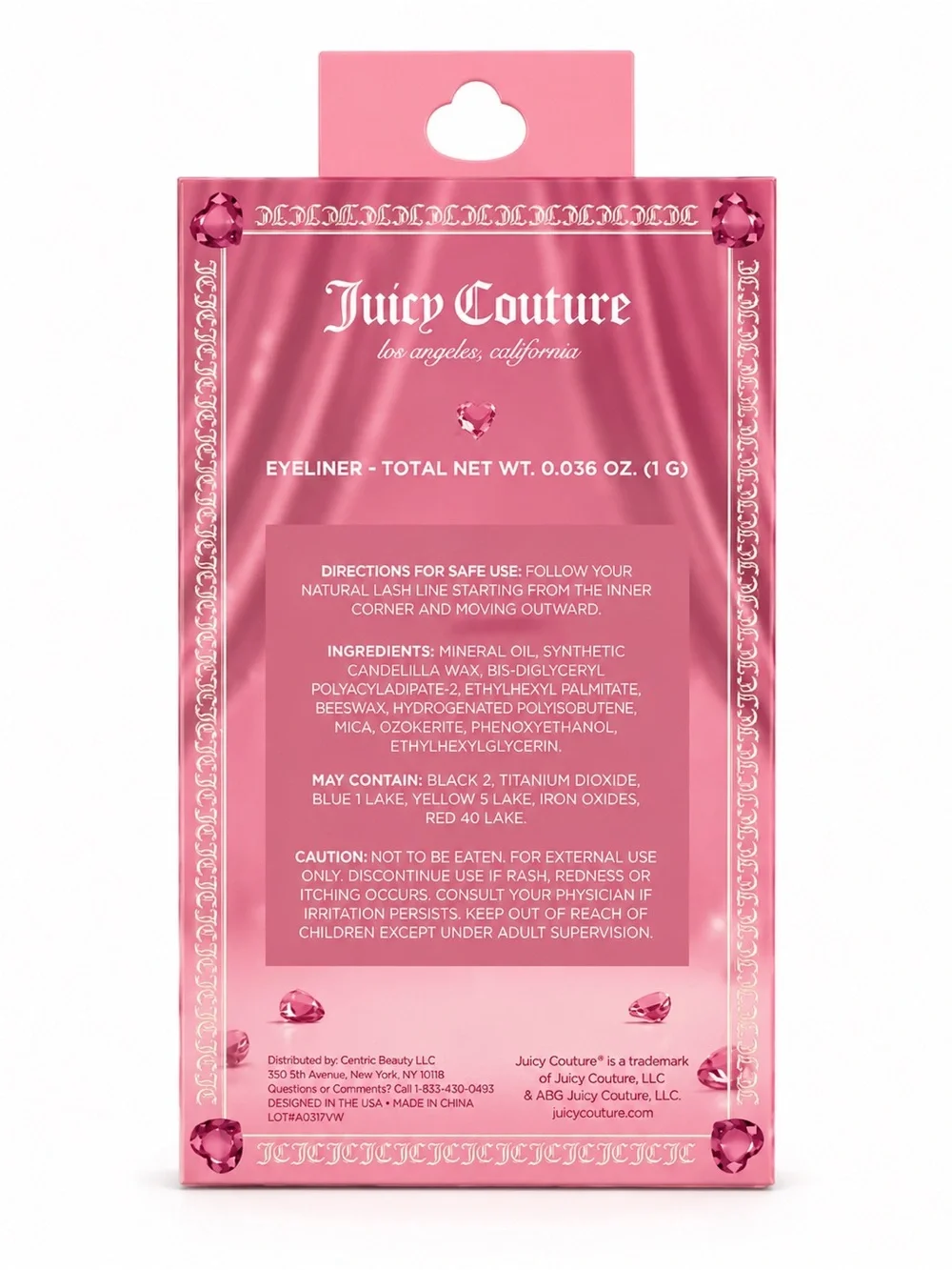 Juicy Couture 4 Pc Waterproof Eyeliner Set New Sealed